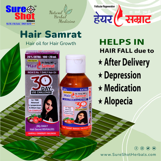 Dr.Garg's M.D. -Hair Samrat - Hair Fall - Dandruff - Growth Of Hairs Volume, Density, Long Hair, Rough Dry
