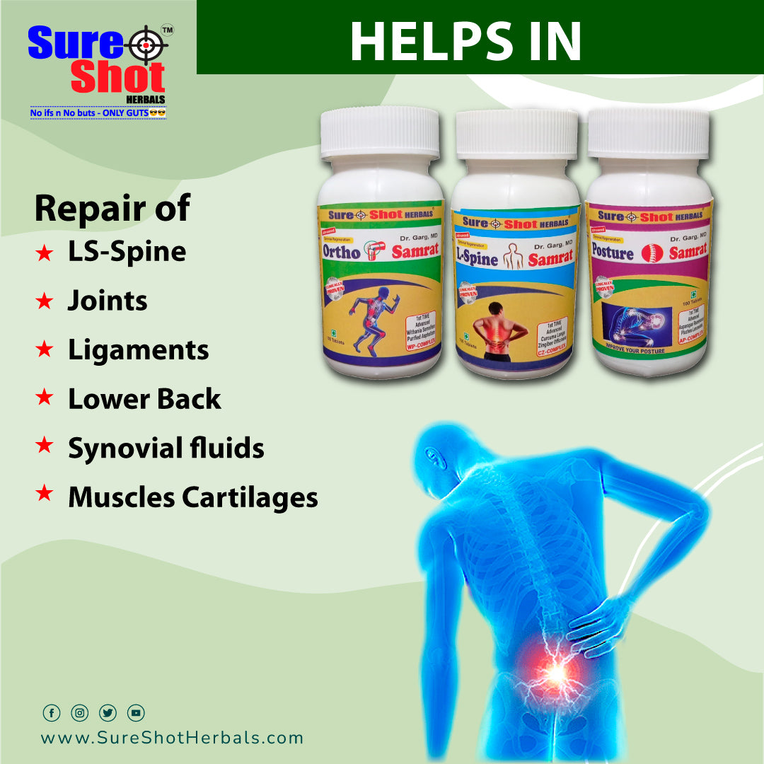 Backache Care Combo Kit ( Posture Samrat + L-Spine Samrat  +Ortho Samrat)