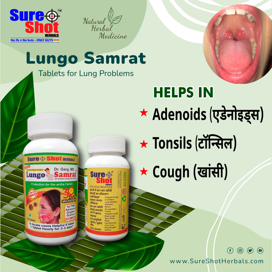 Dr.Garg's M.D. - LUNGO Samrat -Tonsils Asthma Child Care Rhinitis Chest Infection Cough Cold Sneezing Allergy Inhalers Pumps