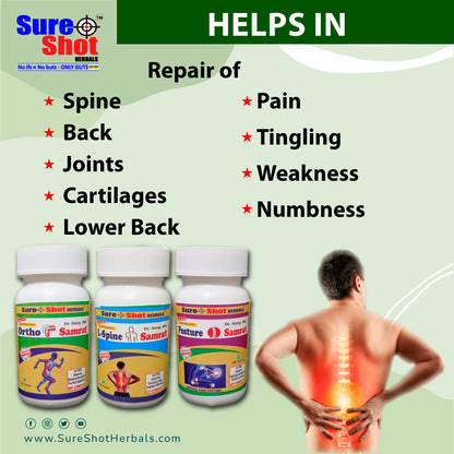Backache Care Combo Kit ( Posture Samrat + L-Spine Samrat  +Ortho Samrat)