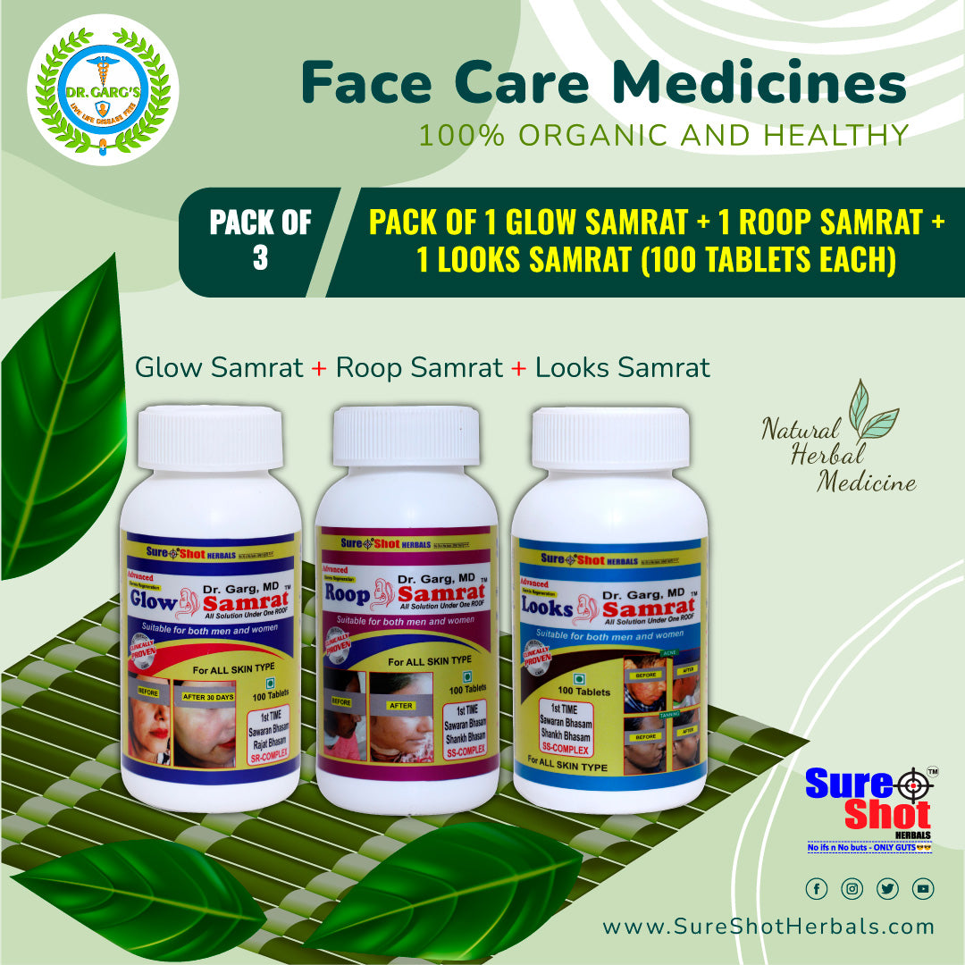 FACE CARE Combo Kit ( Glow Samrat + Roop Samrat + Looks Samrat ) Tablets