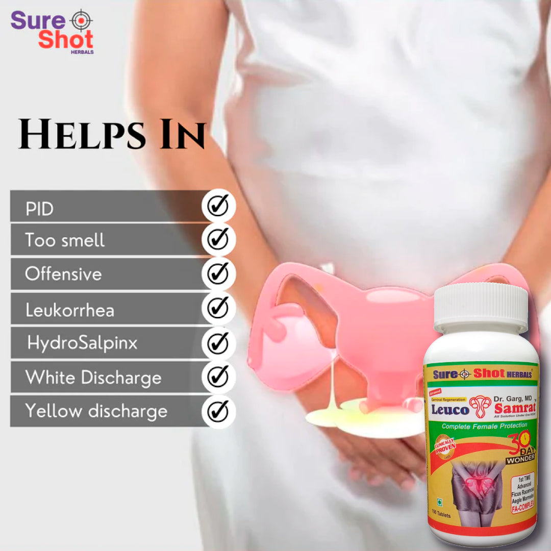 Dr.Garg's M.D.- LEUCORRHOEA - WHITE DISCHARGE ( Offensive-Sticky-Yellow-White-Smell )