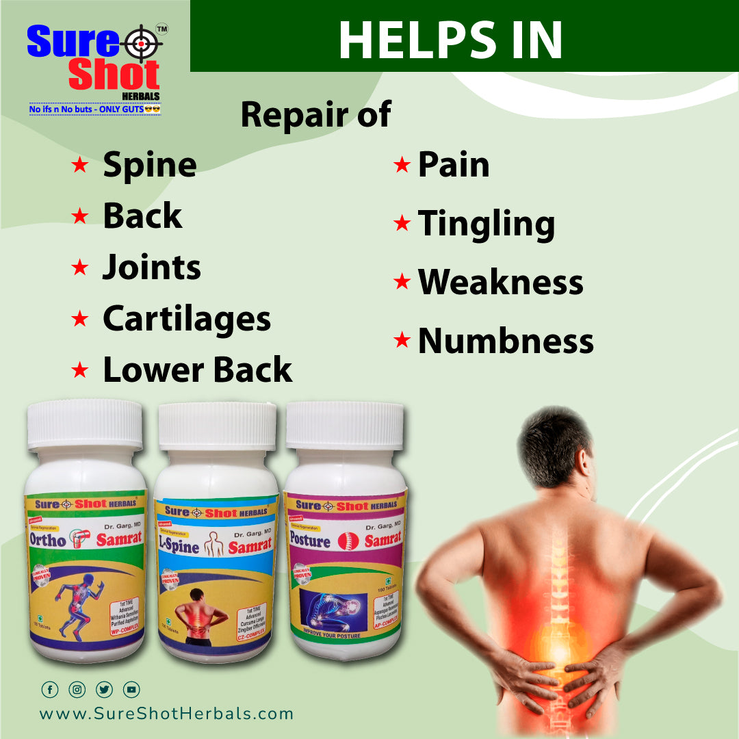 Backache Care Combo Kit ( Posture Samrat + L-Spine Samrat  +Ortho Samrat)